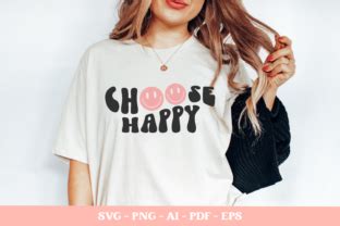 Choose Happy Svg Wavy Text Cut File Graphic By Rumi Design Creative