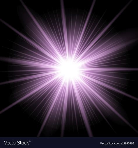Shining Star On Transparent Background Purple Vector Image