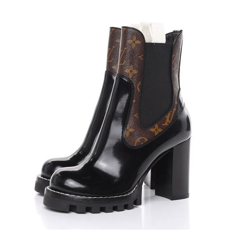 Louis Vuitton Monogram Star Trail Chelsea Ankle Boots Black