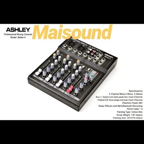 Jual MIXER ASHLEY BETTER4 4 CHANNEL ORIGINAL BETTER 4 USB GARANSI RESMI