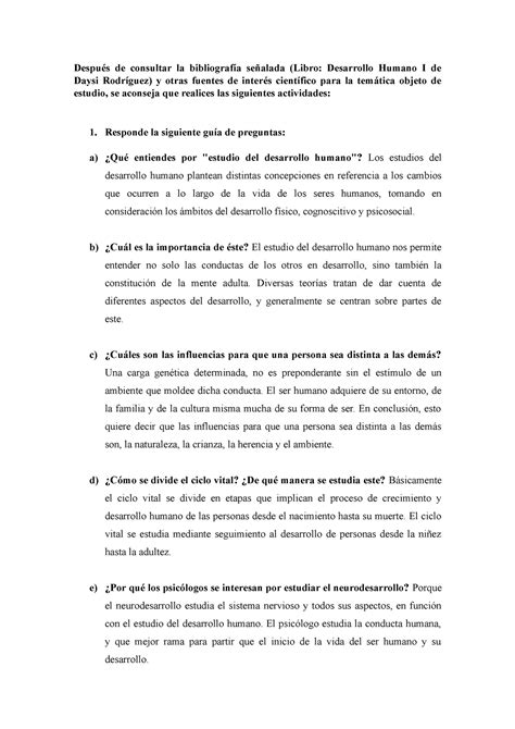 Tarea 1 Psicología del Desarrollo I Después de consultar la