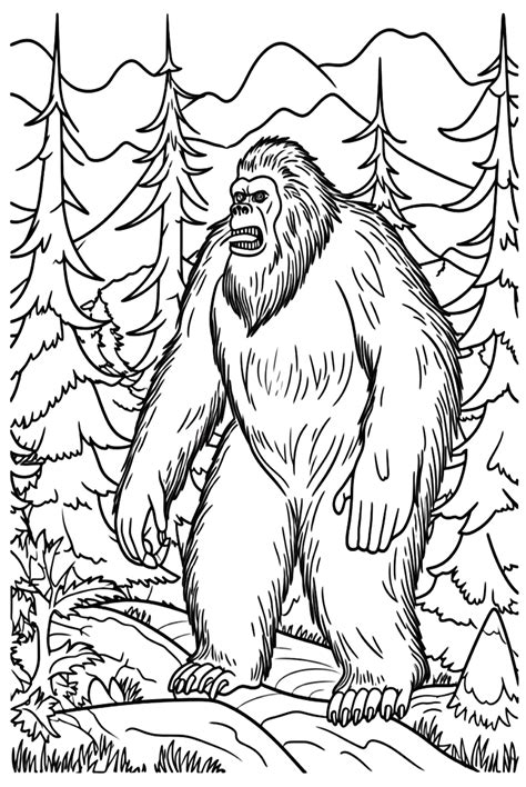 30 Bigfoot Coloring Pages