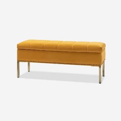 Eduard Tufted Upholstered Contemporary Velvet Flip Top Storage Bench