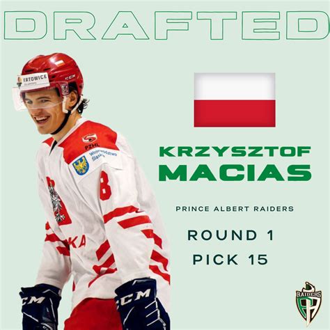 Raiders Select Krzysztof Macias In First Round Of CHL Import Draft