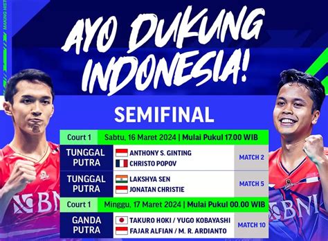 Gratis Live Streaming All England Open Jonatan Christie Sengit