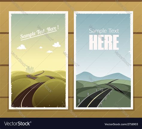 Road posters Royalty Free Vector Image - VectorStock