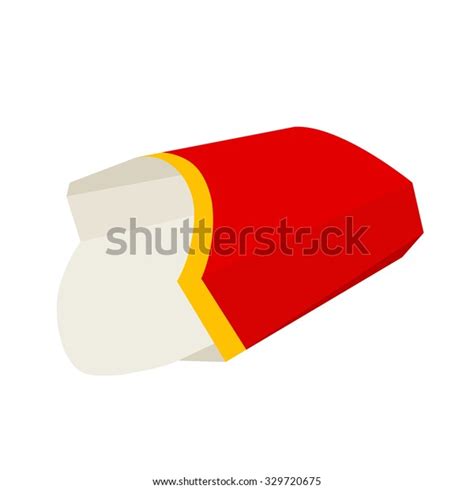 Vector Empty Packaging French Fries Isolated Stock Vector Royalty Free