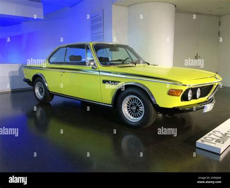 Bmw 30 Csl E9 Yellow Color Year 1972 Produced From 1968 1975 Bmw Museum Munich Germany