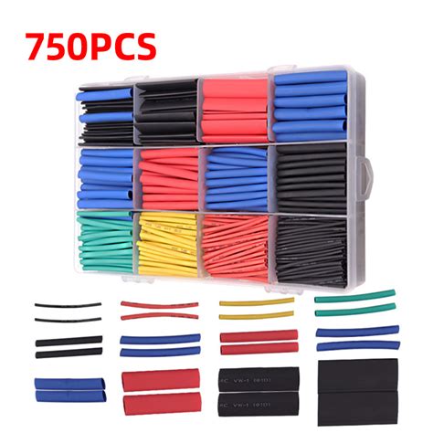 750pcs Set Heat Shrink Tubing Insulation Electrical Shrinkable Tube For