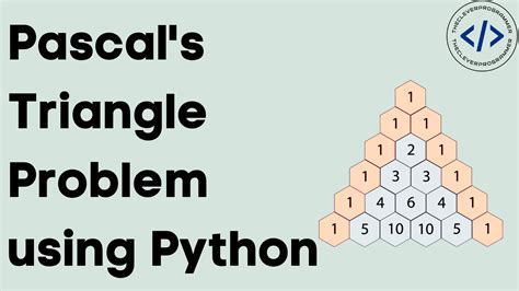 Pascal S Triangle Using Python Aman Kharwal