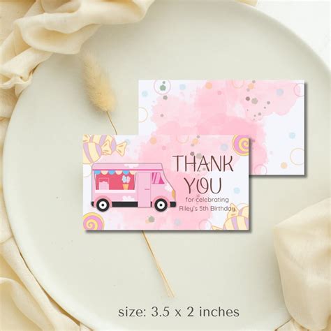 Candyland Birthday Invitation Thank You Card Birthday Party Candy Theme