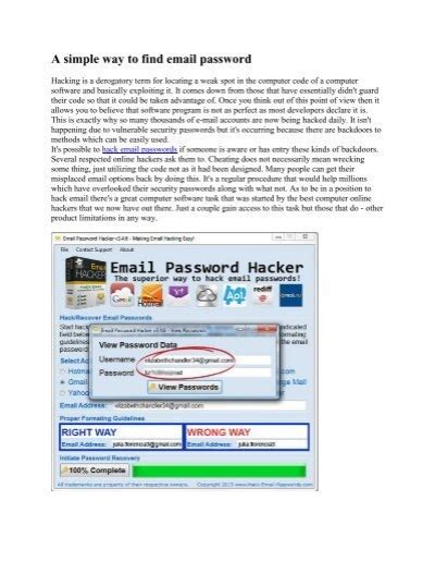 Hack Email Passwords