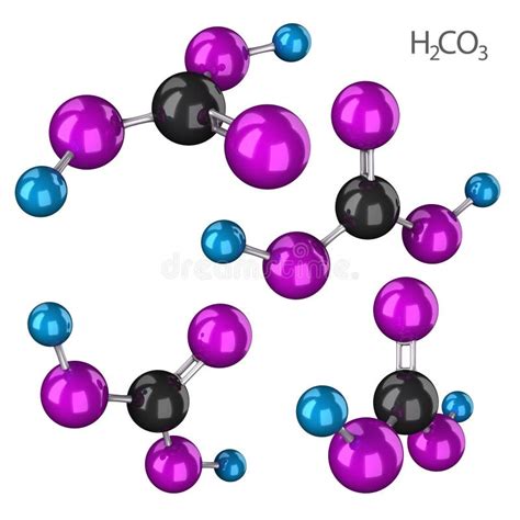 Carbonic Acid Molecule Set Stock Illustration Image 63747304