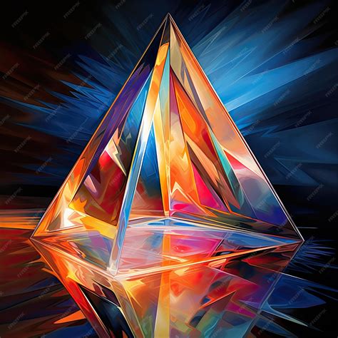 Premium Ai Image Triangular Prism Reflections