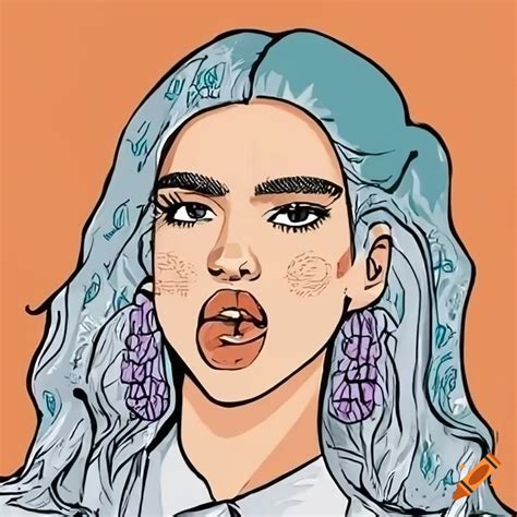 Cartoon Of Dua Lipa On Craiyon