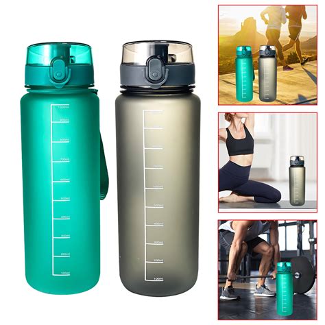 Portable Sports Water Bottle Oz Motivational Water Bottle With Time