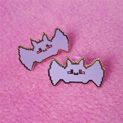 8 Bit Bat Pixel Art Enamel Pin By Precious Bbyz Pin And Patches