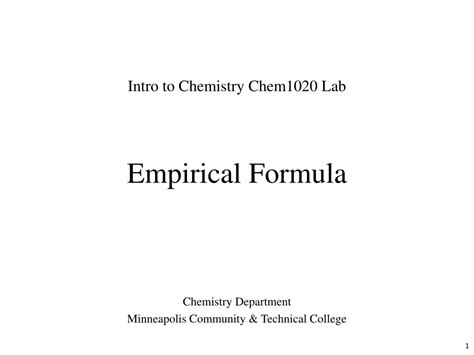 Ppt Empirical Formula Powerpoint Presentation Free Download Id9252924