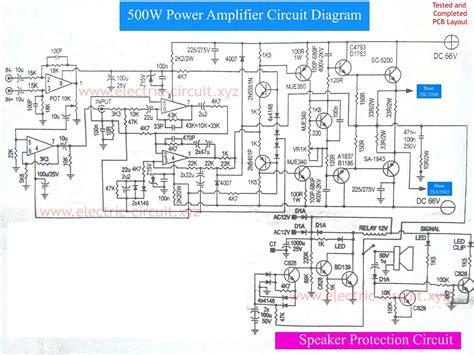 Schematic Diagram Of Amplifier 500 Watts 20000 Watt Amplifie