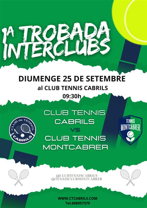 1ª TROBADA INTERCLUBS Club Tennis Cabrils