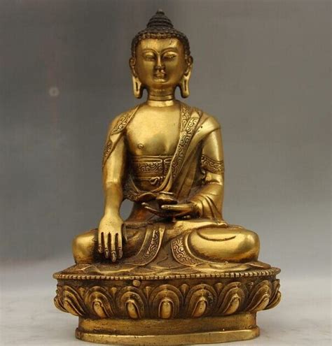 Tibet Buddhism Temple Pure Copper Bronze Gild Sakyamuni Buddha Bowl