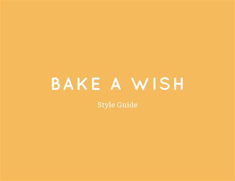 Bake a Wish | Branding & UI – Michelle Maas