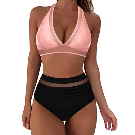 Vbarhmqrt Tankini Swimsuits For Women Tummy Control 2 Piece High