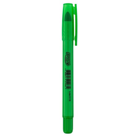 Caneta Marca Texto Verde Fluorescente Em Gel Brw