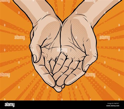 Cupped Hands Stock Vector Images Alamy