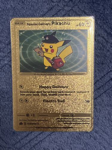 Special Delivery Pikachu Gold Foil Pokemon Card Values Mavin