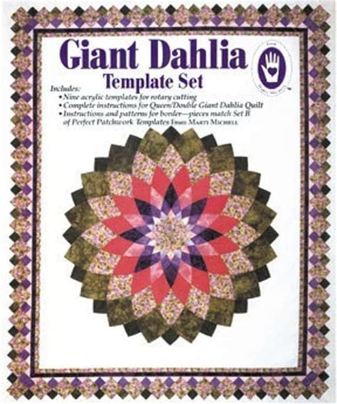 Marti Michell Mitchell Giant Dahlia Quilt Template Set