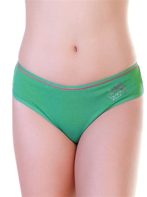 Angelina Cotton Bikini Panties With Rhinestone Detail 12 Pack