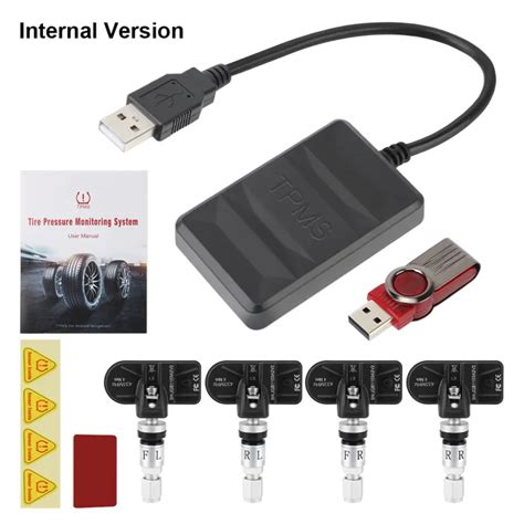 Android Tpms Usb Tpms Spare Tyre Internal Sensor For Car Radio Dvd Player Tire Pressure