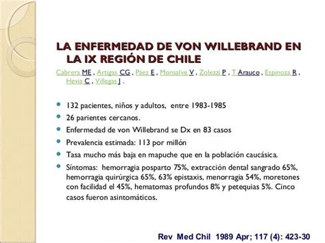 Enfermedad De Von Willebrand