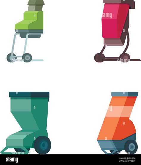 Colorful Vector Illustration Of Four Different Styles Of Cartoon Waste