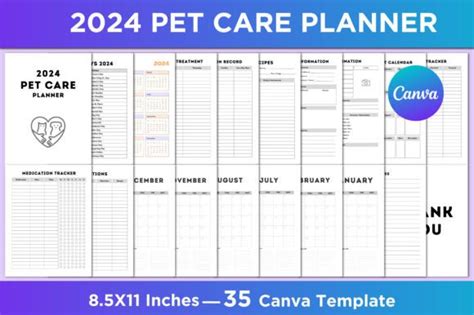 2024 Pet Care Planner Canva Interior Graphic By SM INTERIOR Creative