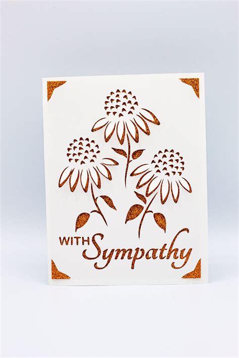 Sympathy Card SVG Bereavement Condolence Mourning Cut File Etsy