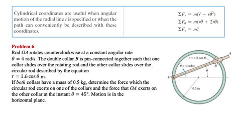 Problem Rod Oa Rotates Counterclockwise At A Chegg