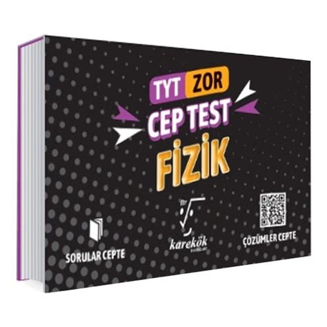 Karekök Yayıncılık TYT Cep Test Fizik Zor Kitabı ve Fiyatı