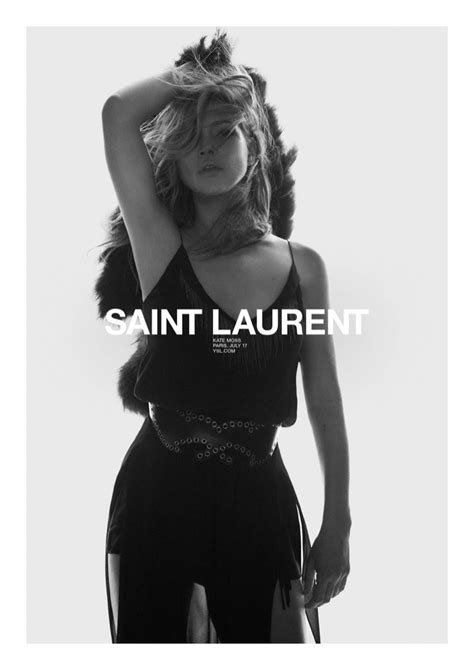 Saint Laurent Spring Summer 2018 Ad Campaign Kate Moss