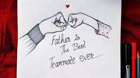 How To Draw Father Daughter Holding Hand Father S Day Drawing Pencil