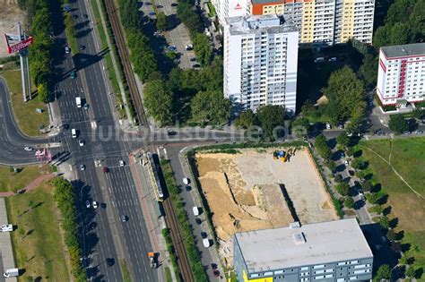 Berlin Von Oben Baustelle Zum Neubau Eines Wohnhauses Im Ortsteil