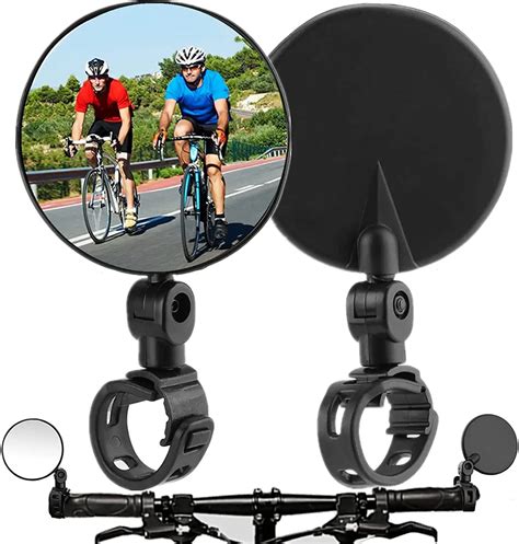 Universal Bicicleta Espelho Retrovisor Ajust Vel Girar Wide Angle