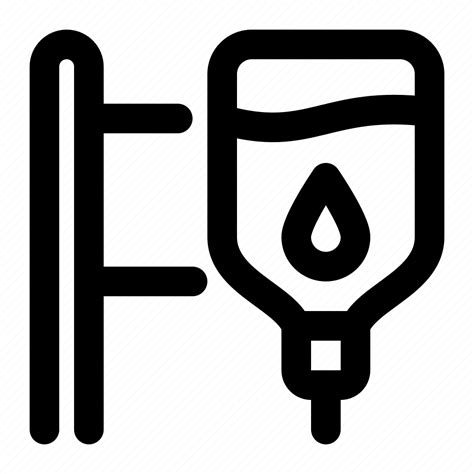 Iv Drip Infusion Transfusion Bag Intravenous Bottle Icon