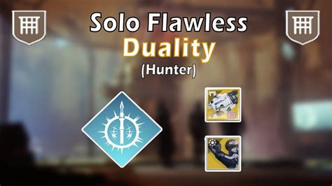 Solo Flawless Duality Dungeon Hunter Season 18 Destiny 2 YouTube