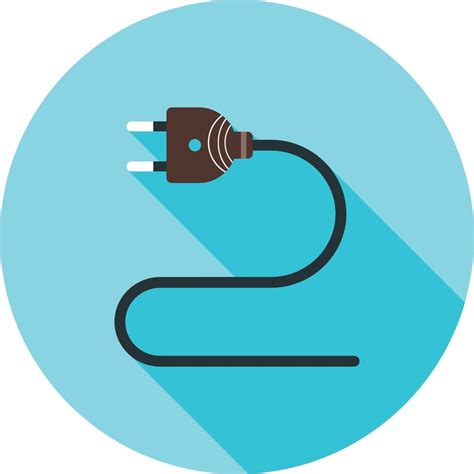 icono de sombra larga plana de cable eléctrico 11265163 Vector en Vecteezy