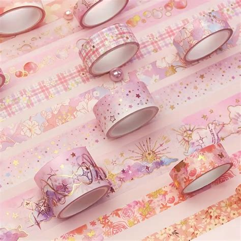 Beautiful Floral Washi Tape Set Perfect Arts Diy Crafts Temu