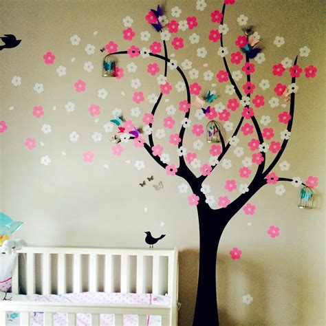 Cherry Blossom Tree Vinyl Decal Large Nursery Tree Stickers Children ...