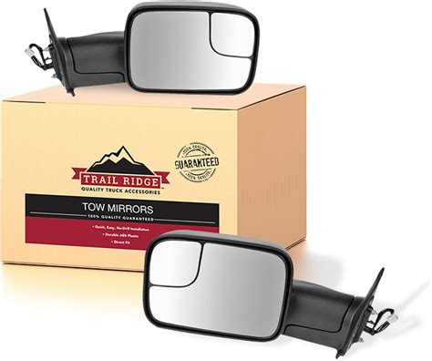 Amazon Trail Ridge Tow Mirror Power Textured Black Flip Up Pair