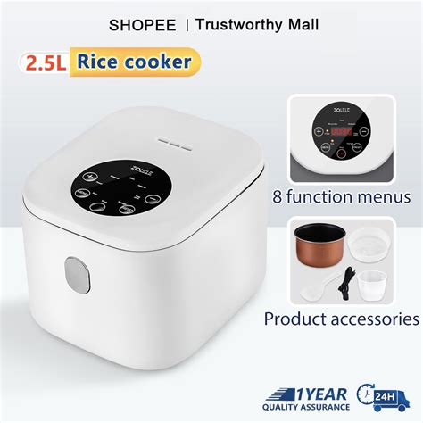 Smart Rice Cooker 2 5L 5L LED 24 Hours Reservation Multi Function Non